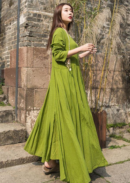 Unique Big Hem Cotton Robes Inspiration Olive Dresses Summer