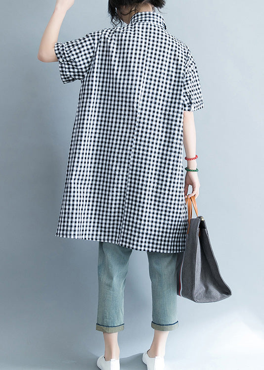 Unique Black Yellow Cotton Linen Shirts Stylish Lapel Pockets Oversized Summer Shirts