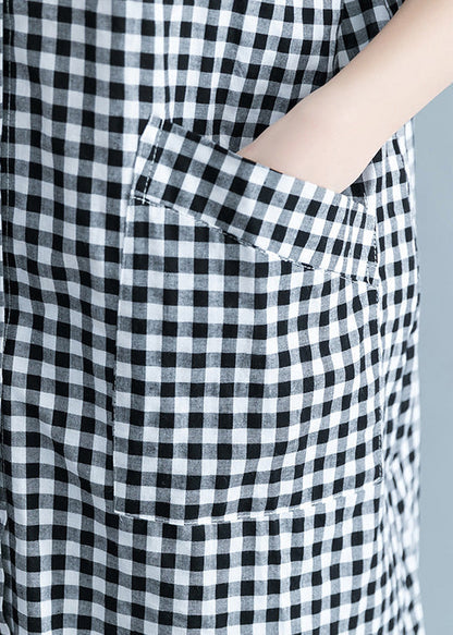Unique Black Red Cotton Linen Shirts Stylish Lapel Pockets Oversized Summer Shirts