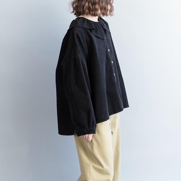 Unique Cotton Clothes for Ruffled Ideas Black Short Blouses Spring