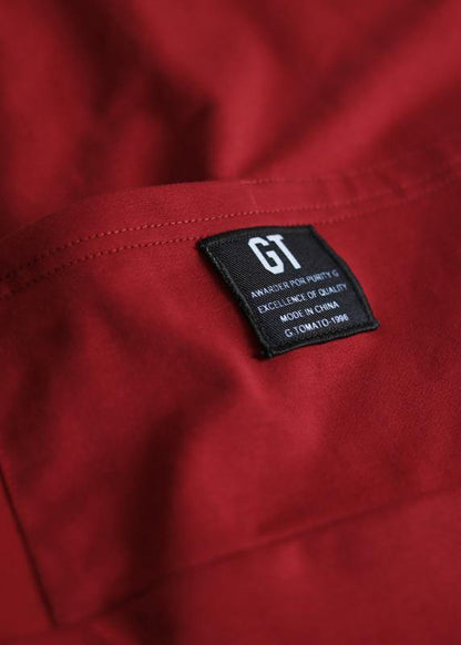 Unique Hooded Cotton Tunic Pattern Red Side Open Shirts Summer
