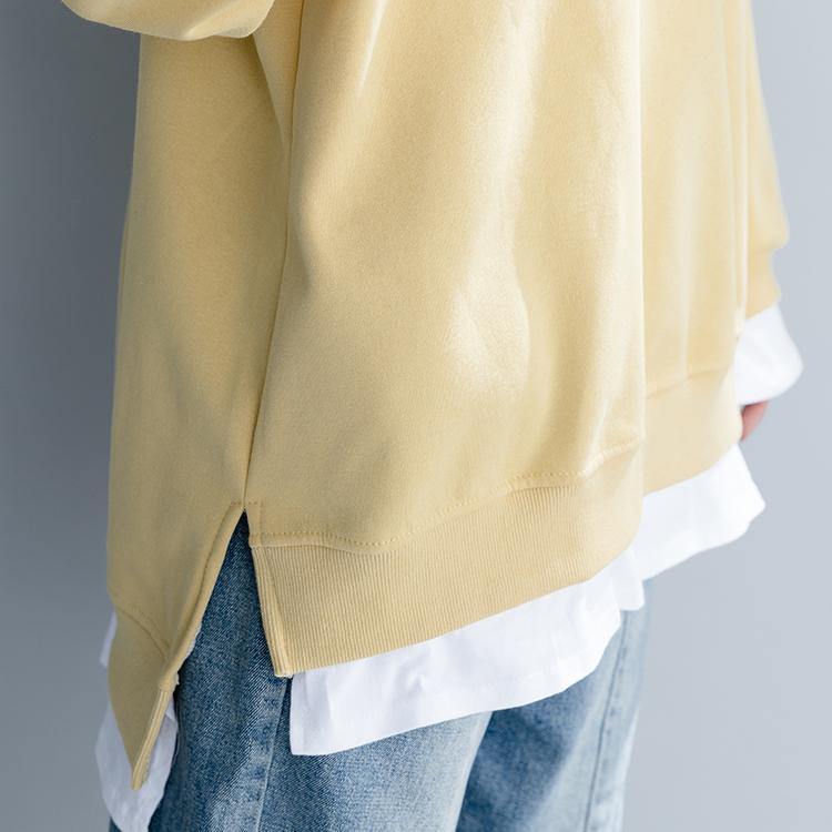 Unique O Neck False Two Pieces Clothes for Red Shirt