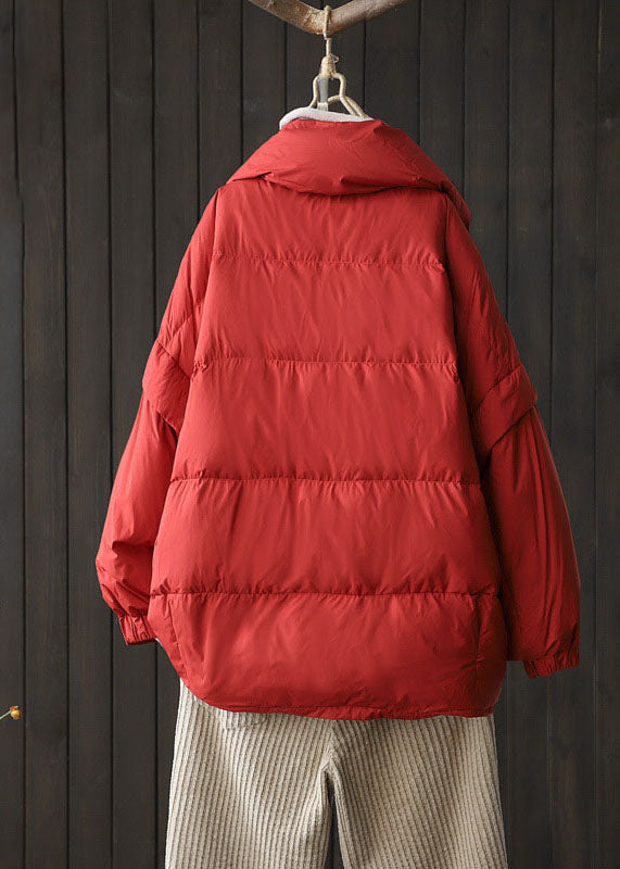 Black Cinched Duck Down Coat Winter