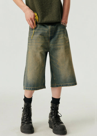 Blue Pockets High Waist Denim Shorts Summer