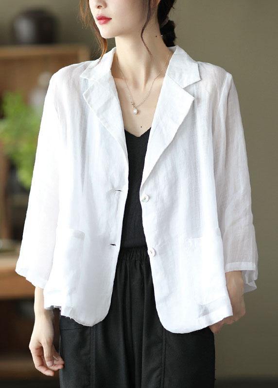Vintage Blue Pockets Patchwork Coats Long Sleeve