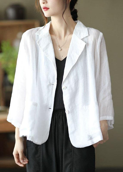 Vintage Blue Pockets Patchwork Coats Long Sleeve