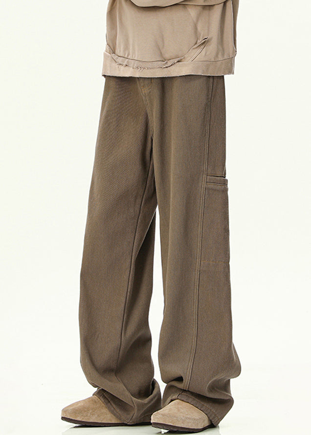 Coffee Pockets Original Design Denim Pants Spring