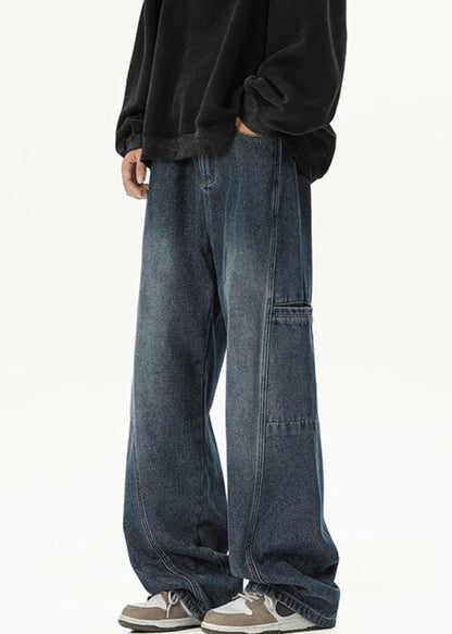 Coffee Pockets Original Design Denim Pants Spring