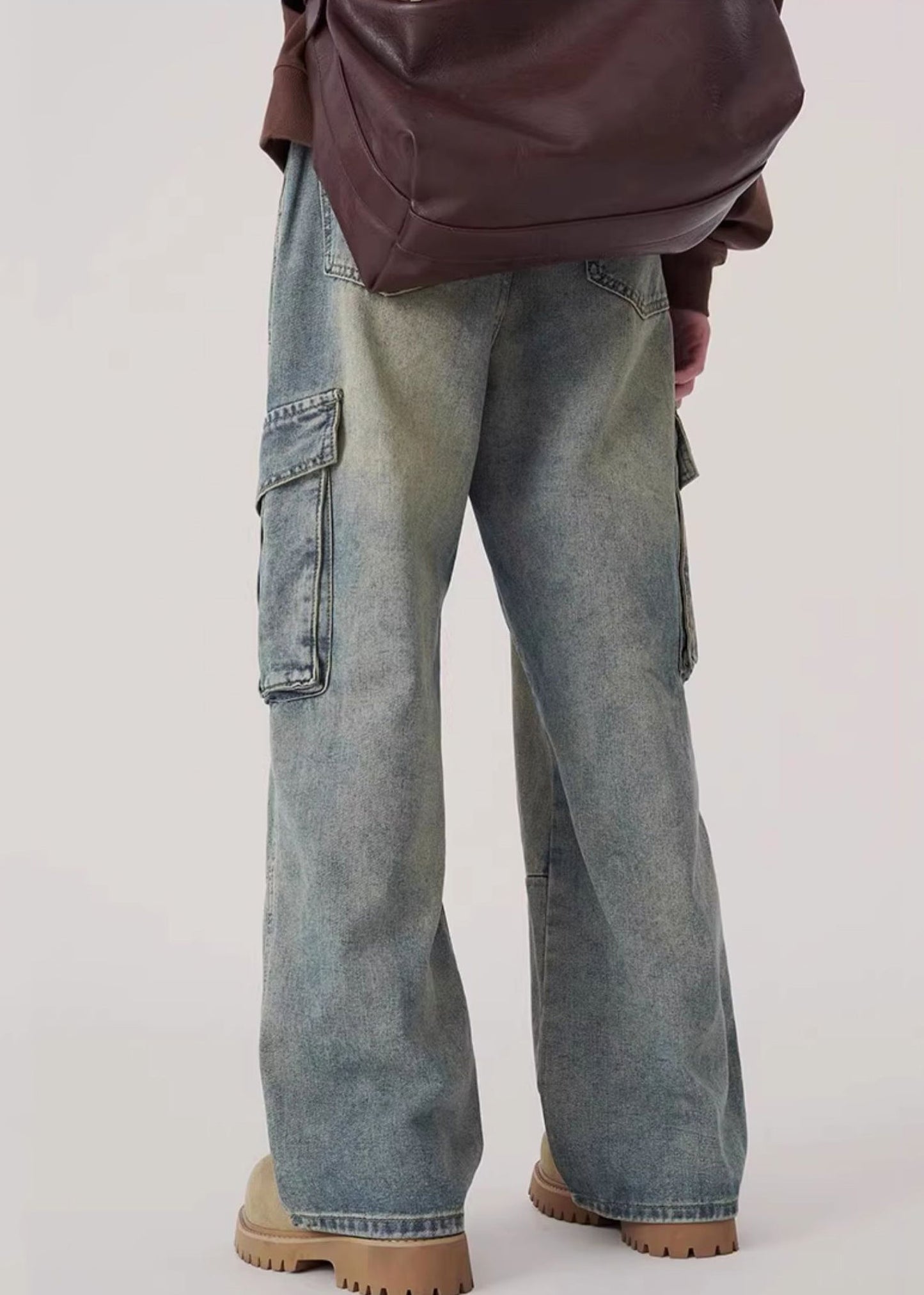 Denim Blue Pockets Original Design Pants Spring