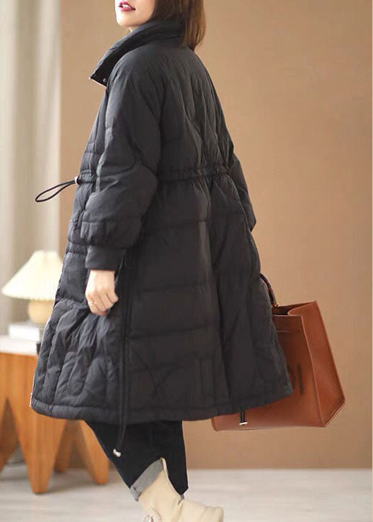 Duck Egg Green Cinched Thick Duck Down Down Coat Winter