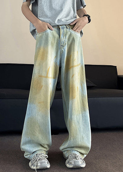 Light Green Pockets High Waist Wide Leg Pants
