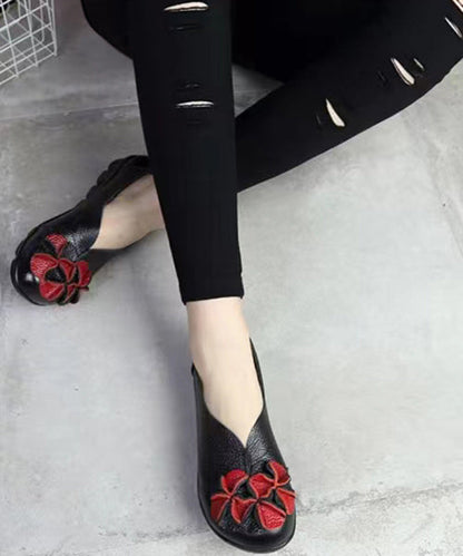 Splicing Platform Penny Loafers Black Cowhide Leather