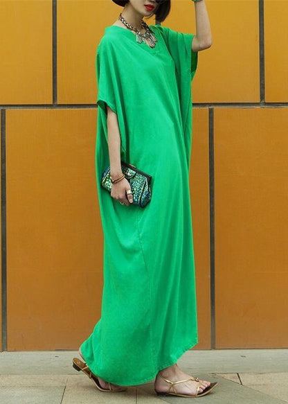 Vivid Baggy Caftan Jade Green Loose Dress