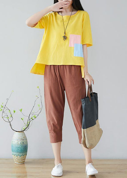 Vivid Elastic Waist Cotton Tutorials Khaki Harem Pants