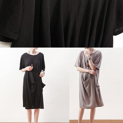 Vivid Gray Cotton Clothes Metropolitan Museum Tutorials O Neck Art Summer Dress
