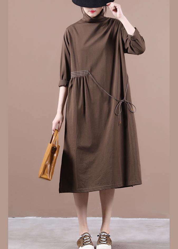 Vivid High Neck Side Open Spring Dresses Tutorials Black Kaftan Dress