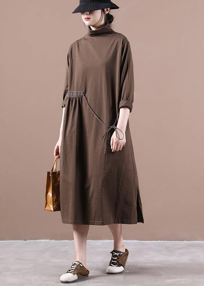 Vivid High Neck Side Open Spring Dresses Tutorials Black Kaftan Dress