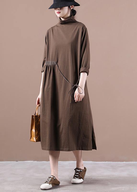 Vivid High Neck Side Open Spring Dresses Tutorials Black Kaftan Dress