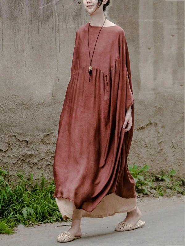 Vivid O Neck Batwing Sleeve Clothes Design Blue Traveling Dresses