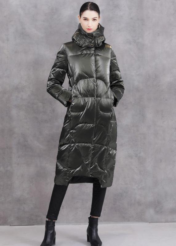 Warm Loose Fitting Winter Jacket Hooded Winter Outwear Black Winter Duck Down Coat