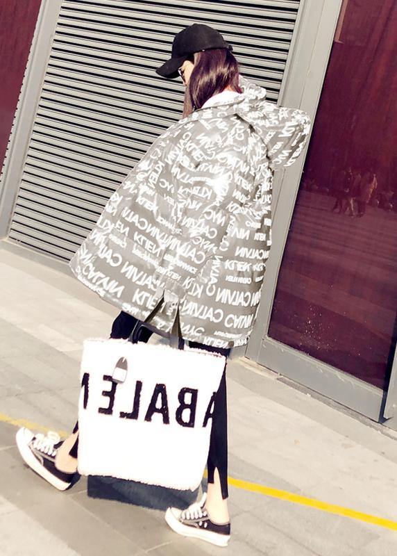 Warm Silver Letter Warm Winter Coat Down Jacket Hooded Pockets New Coats