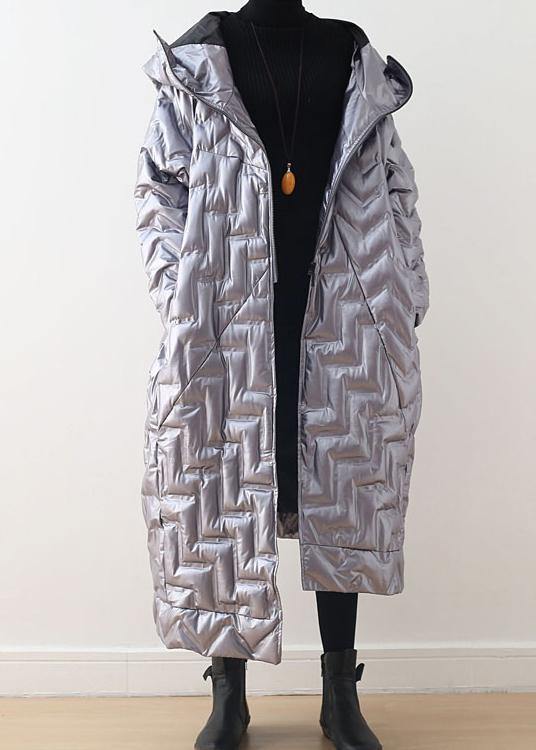 Warm Green Glossy Down Coat Winter Hoodedwomens Parka Thick Jackets