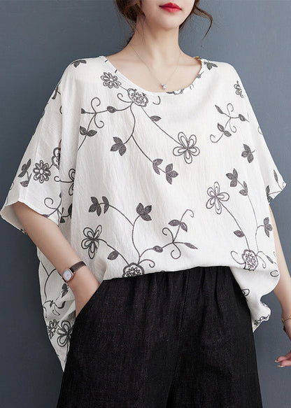 White O-neck T Shirts Short Sleeve