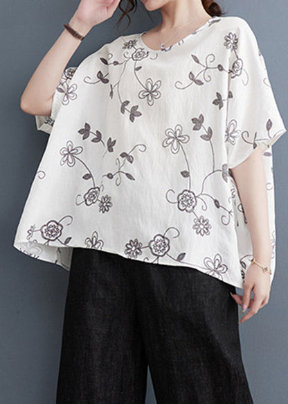 White O-neck T Shirts Short Sleeve