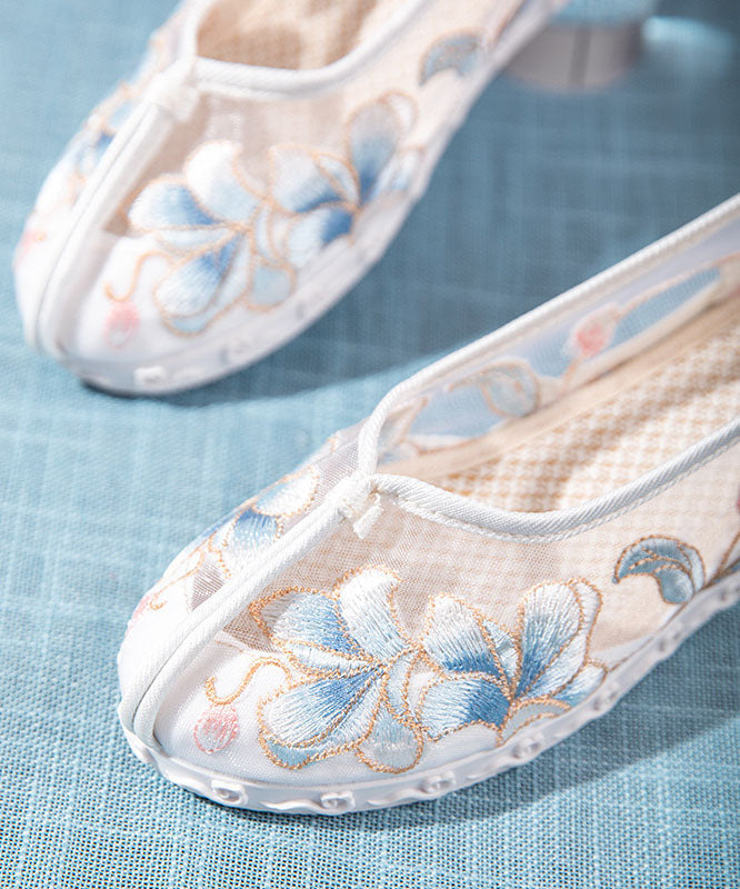 White Wedge Tulle Boutique Splicing Embroideried