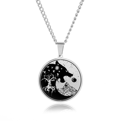 The Wolf Howling at the Moon Necklace