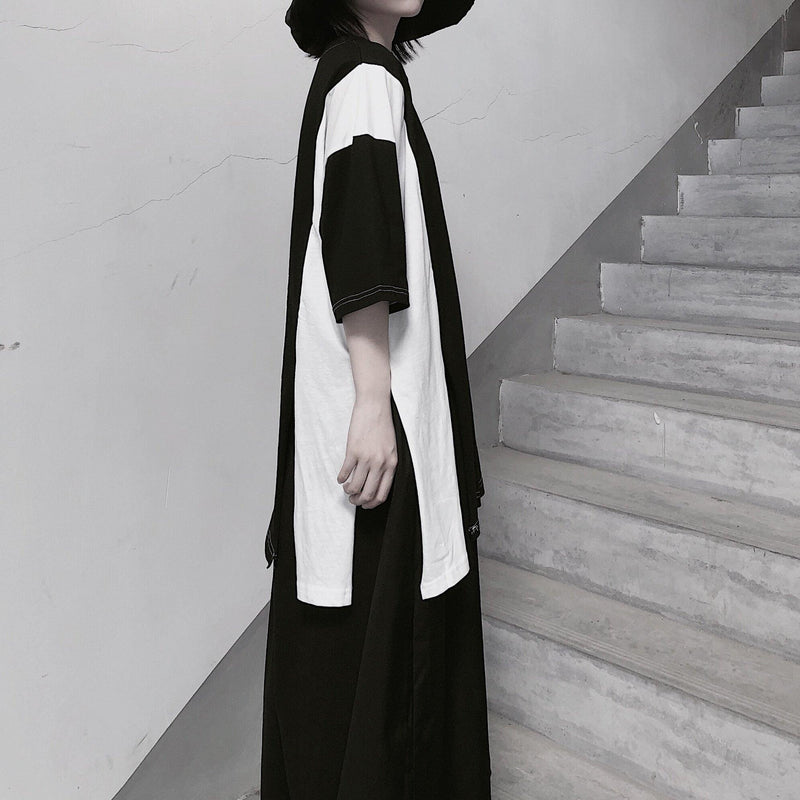 Black Clothes O Neck Patchwork Art Spring Blouses