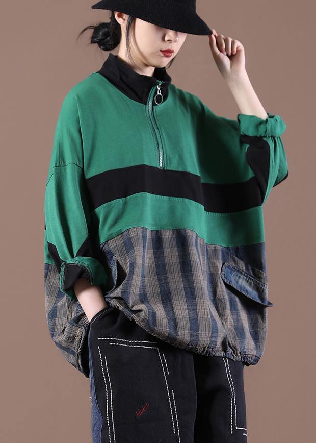 Spring Simple Tunic Green Tops