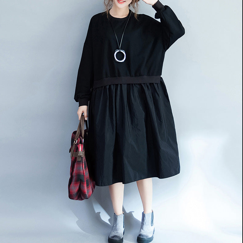 Clothing Loose Dress Patchwork Dresses