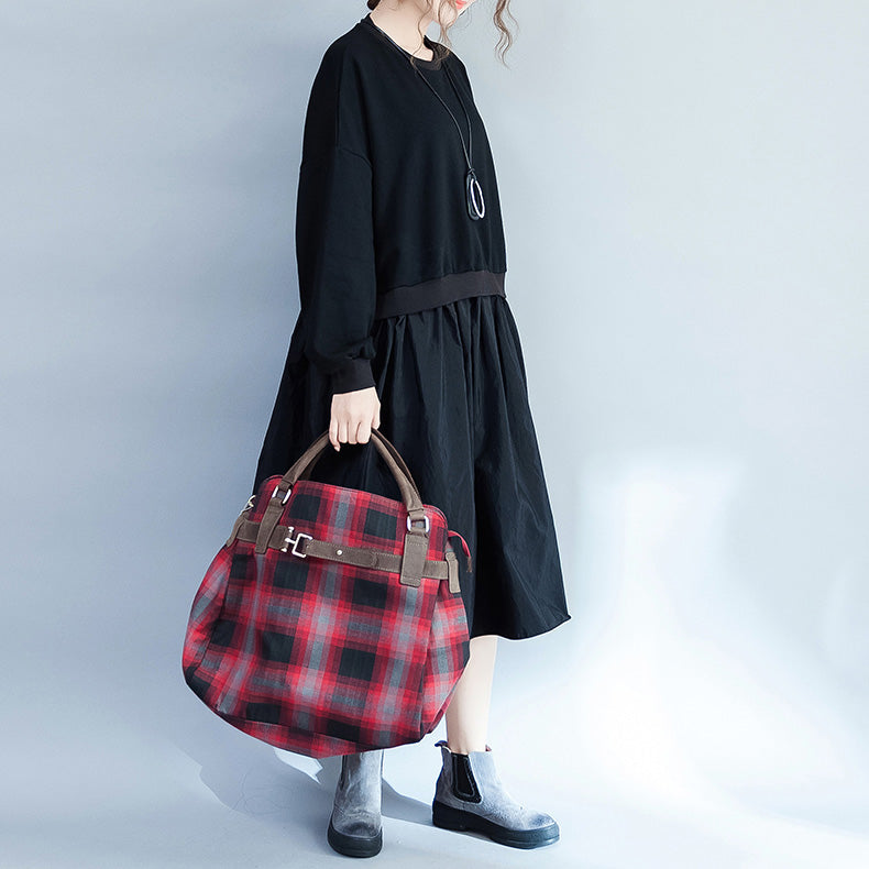 Clothing Loose Dress Patchwork Dresses