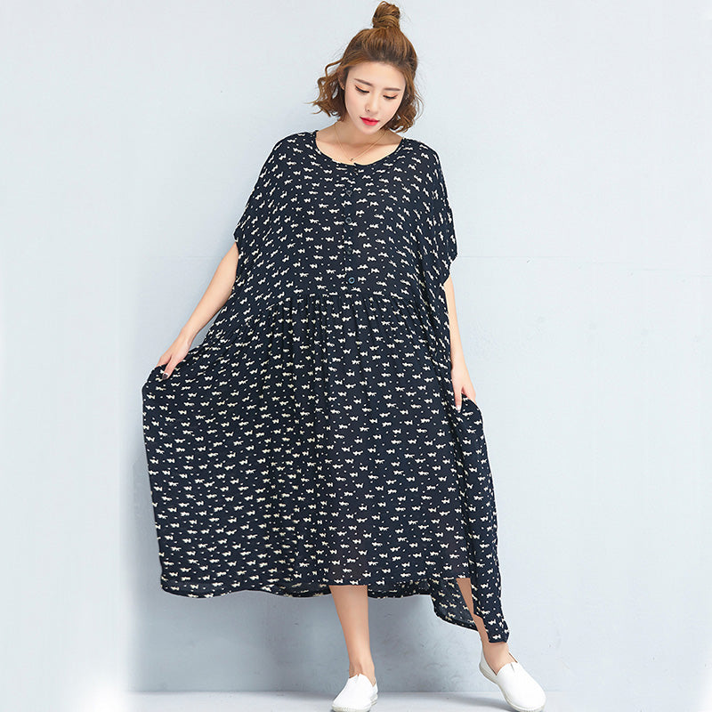 Print Cotton Linen Dresses