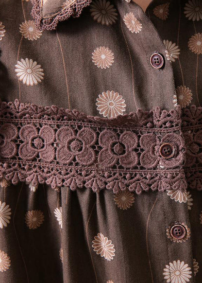 Printing Spliced Midi Dress
