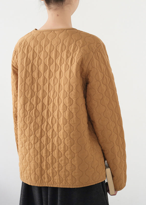 Ginger O-neck Warm Button Parka Winter
