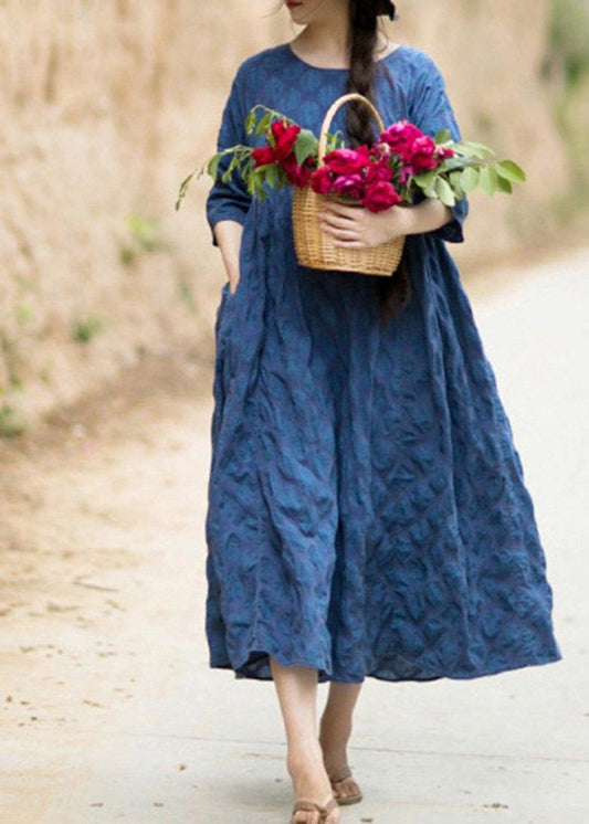 O Neck Half Sleeve Tunic Dress Ideas Blue Dress