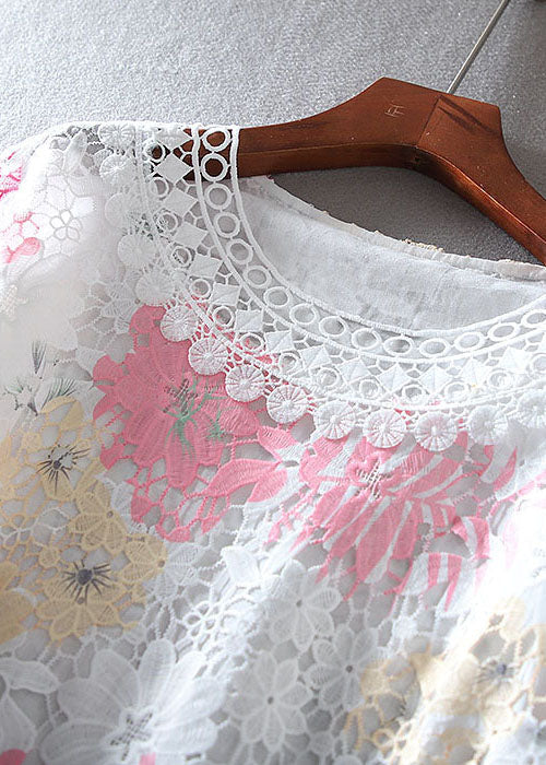 Pink Embroidered Lace Shirt Bracelet Sleeve