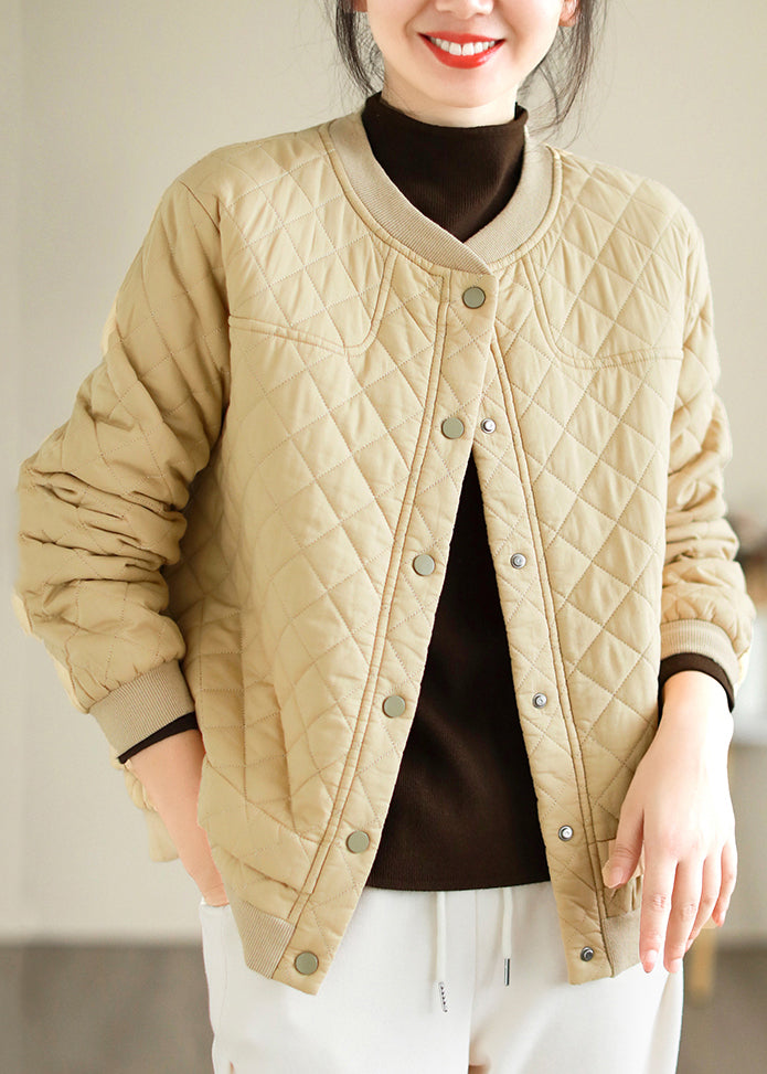 Red Button Warm Fine Cotton Filled Puffers Jackets Winter