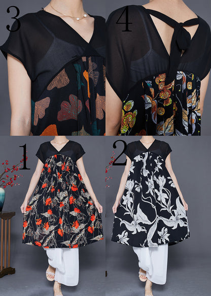 Red Exra Large Hem Chiffon Maxi Dresses Summer