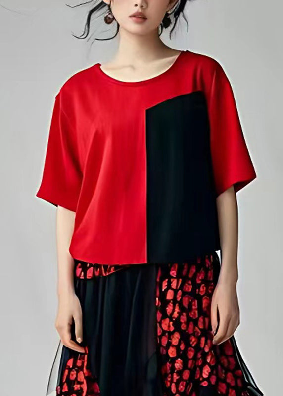 Red Print Tulle Holiday Tulle Long Dress Short Sleeve