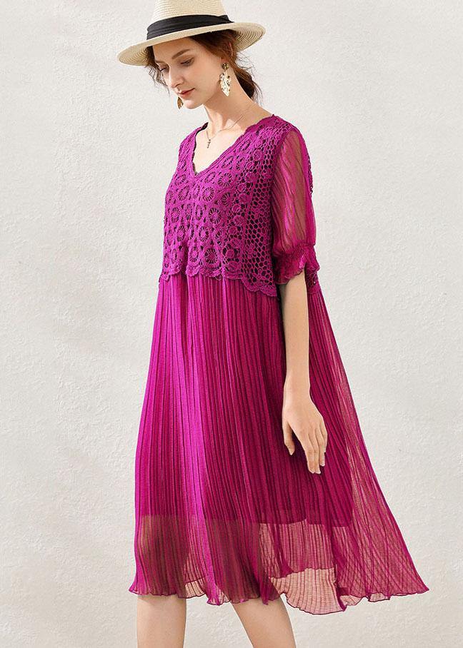 Rose Flare Sleeve Spring Long Dress