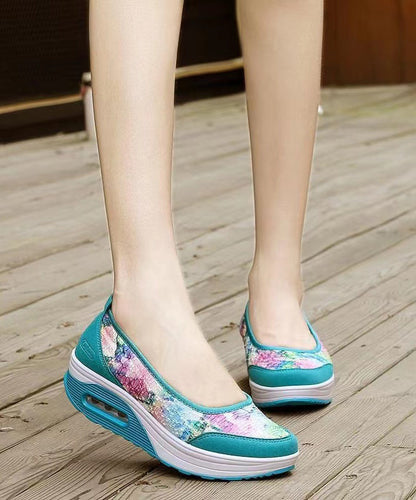 Splicing Platform Purple Breathable Mesh Soolinen Shoes-20251
