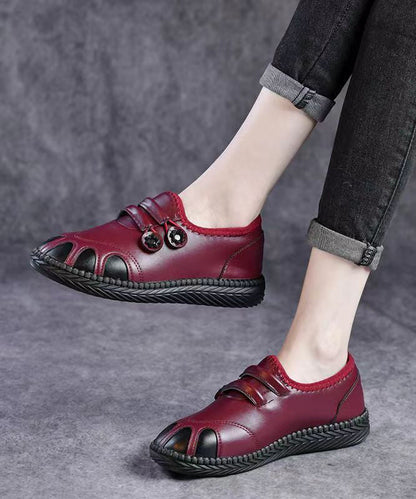 Warm Flat Feet Shoes Black Fuzzy Wool Lined