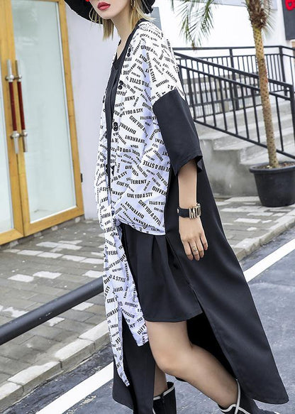Black Cotton Clothes False Two Pieces Box Summer Top