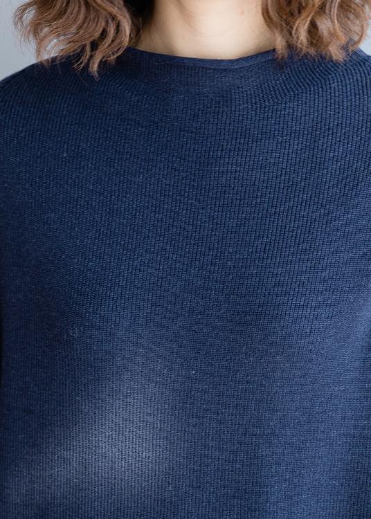 Black Knitted Clothes O Neck Batwing Sleeve Fall Knitwear
