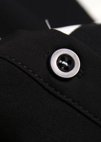 Black Patchwork Cotton Clothes for Square Collar a Line Summer Dresses