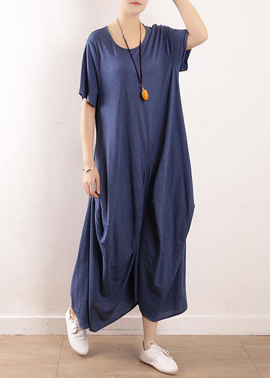 Blue Linen Soft Surroundings Design Big Hem Traveling Summer Dress