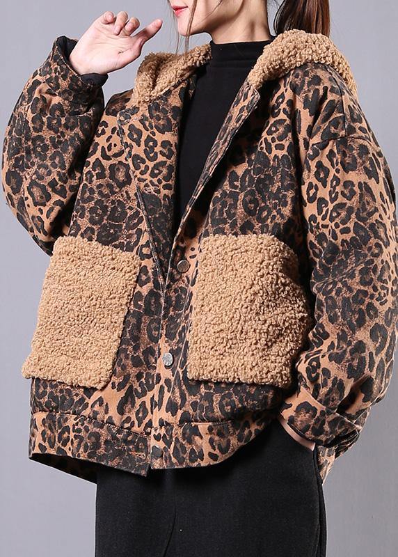 Chocolate Fine Coats Outfits Hooded Patchwork Outwear